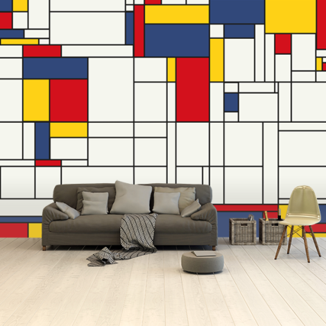 Mondriaan origineel behang