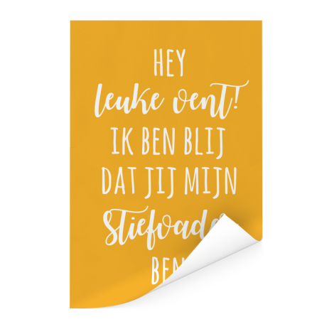 Vaderdag - Hey leuke vent! Ik ben blij dat jij mijn stiefvader bent Poster