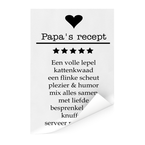 Vaderdag - Papa’s recept Poster