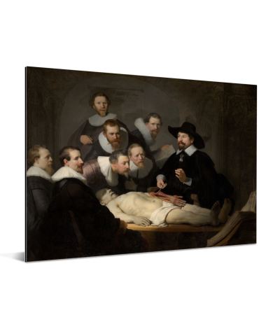 De anatomische les van Dr Nicolaes Tulp - Schilderij van Rembrandt van Rijn Aluminium