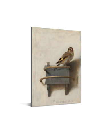 Het puttertje - Schilderij van Carel Fabritius Aluminium