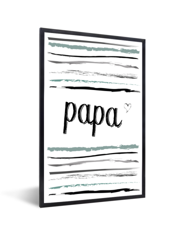 Vaderdag -tekst en strepen - Papa - voor de liefste mama Fotolijst