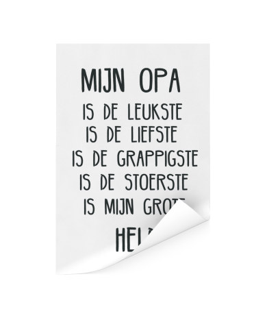 Vaderdag - vaderdaggeschenk met lieve tekst - Mijn opa Poster