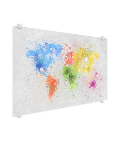 Gekleurde inkt splash plexiglas