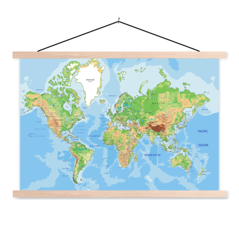Geografisch - Wereldkaart op - Wereldkaart