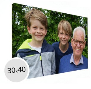 Foto op canvas opa met kleinkinderen