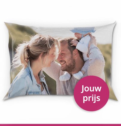 Foto op kussensloop jouw gewonnen prijs