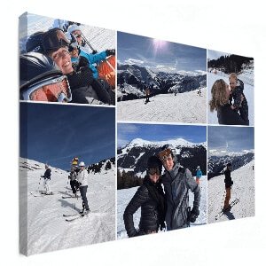 collage op canvas wintersport