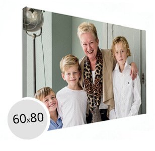 Foto op canvas oma met kleinkinderen