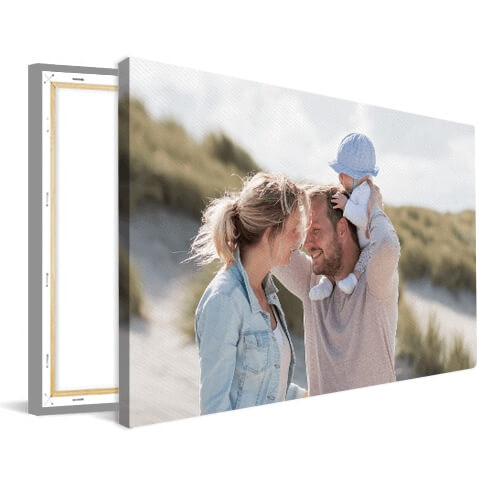 Gezinsfoto strand canvas