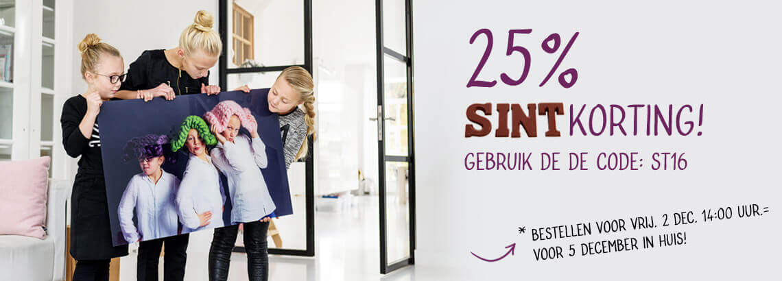 Sinterklaasaanbieding foto op canvas