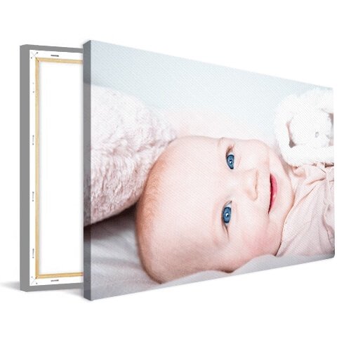 Foto op canvas met babyfoto