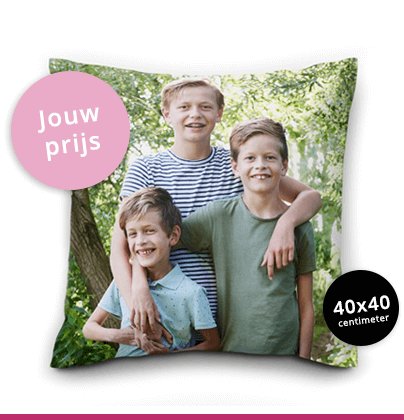 Foto op kussen jouw gewonnen prijs