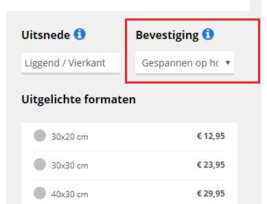 Bevestiging tuinposter