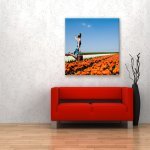 rode bank foto op canvas pers