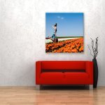 rode bank foto op canvas pers