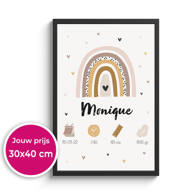 Geboorteposter 30x40cm