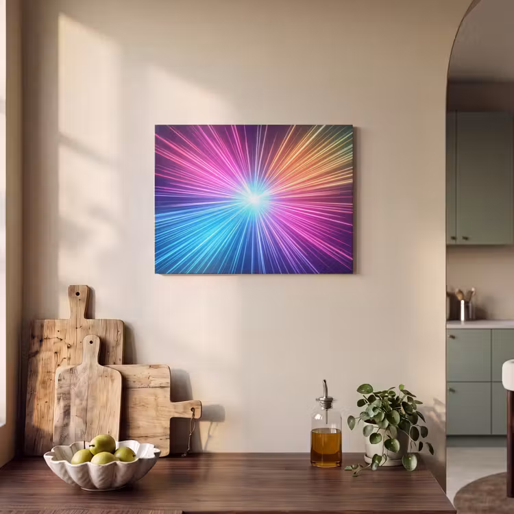 Akoestisch schilderij - Abstract - Light - Burst - Modern - Colorful — 3
