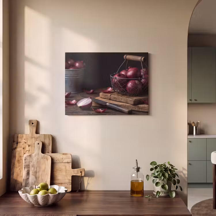 Akoestisch schilderij - Ui - Eten - Rustiek — 3