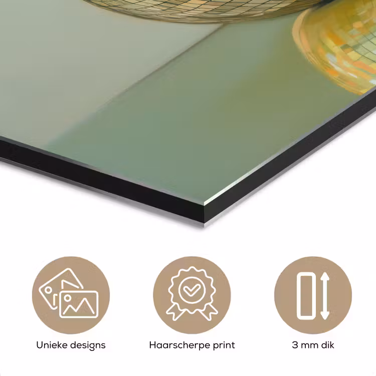 Aluminium schilderij - Fruit - Disco - Art - Glitter — 7
