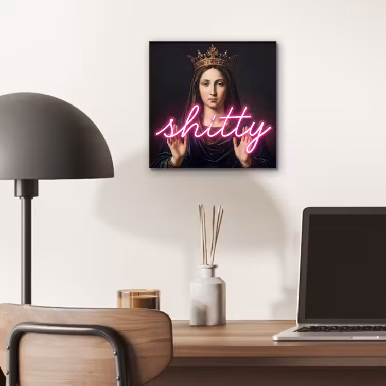 Aluminium schilderij - Ironisch - Tekst - Neon — 6