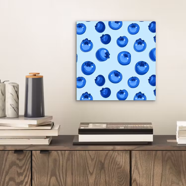 Aluminium schilderij - Bessen - Modern - Blauw — 2