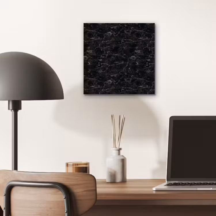 Aluminium schilderij - Marmer - Aders - Zwart — 6