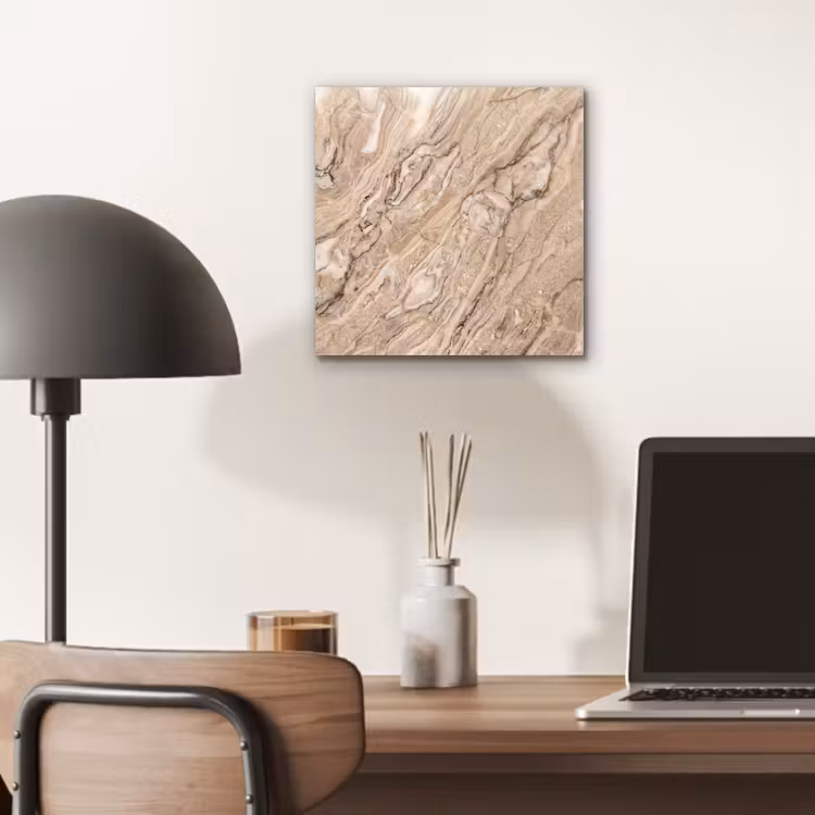 Aluminium schilderij - Textuur - Aders - Abstract - Modern - Beige — 6