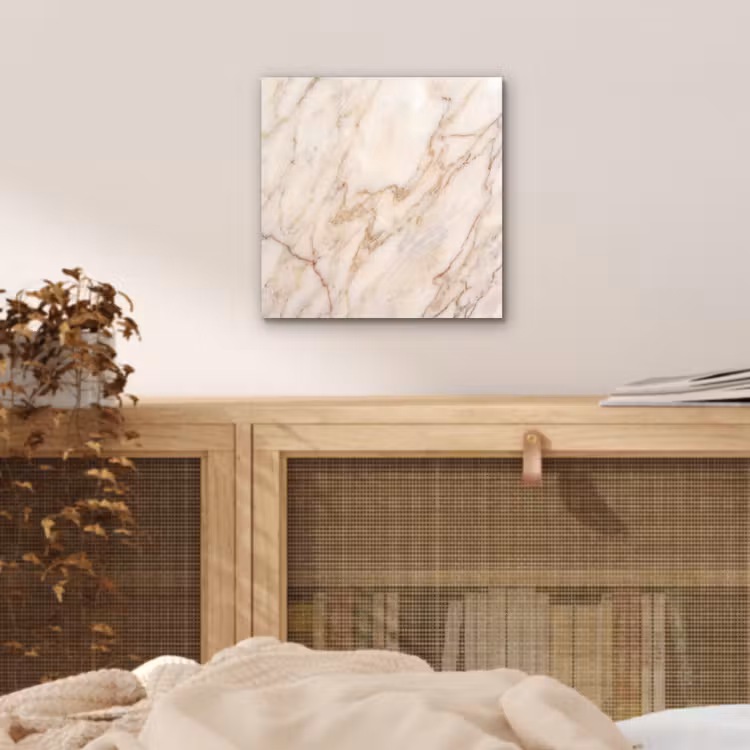 Aluminium schilderij - Marmer - Ader - Abstract - Wit - Goud — 4
