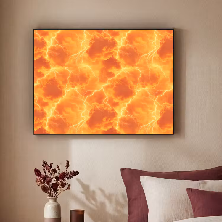Art Frame - Bliksem - Storm - Oranje — 2