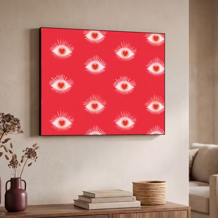 Art Frame - Ogen - Hart - Abstract - Rood - Roze — 4