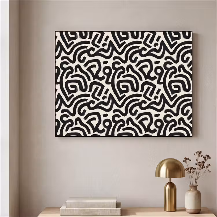 Art Frame - Modern - Abstract - Zwart — 3