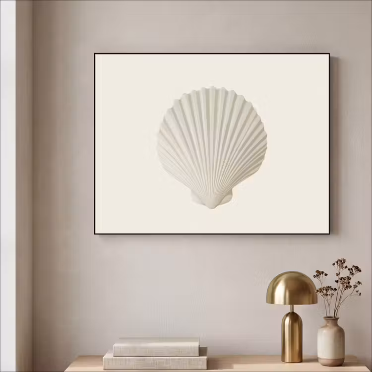 Art Frame - Schelp - Minimalistisch - Wit — 3