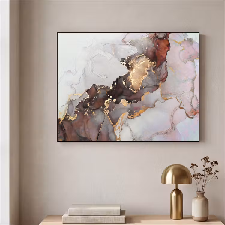 Art Frame - Rood - Marmer - Goud — 3