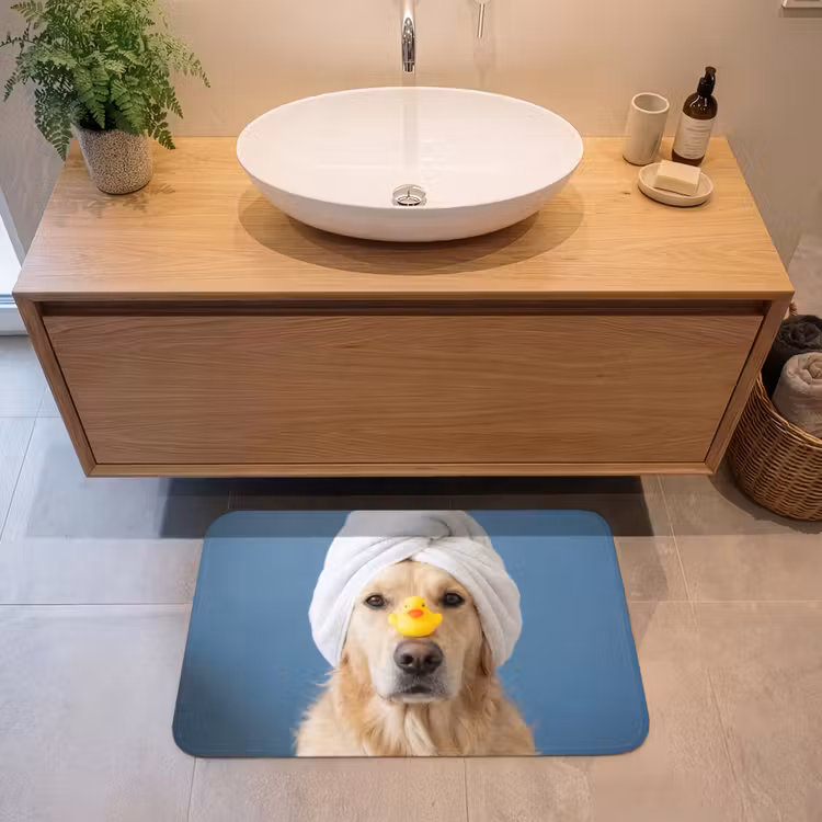 Badmat - Hond - Badeend - Geel — 2