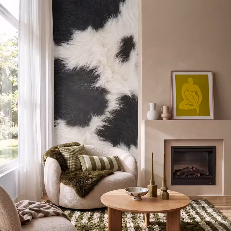 Behang - Bont - Textuur - Zwart - Wit — 1