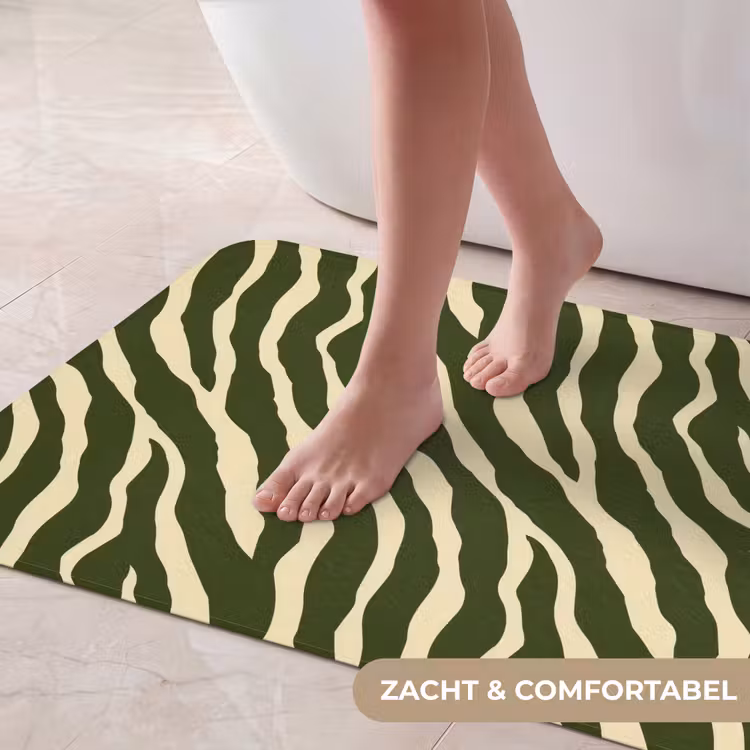 Badmat - Zebra - Patroon - Groen — 5
