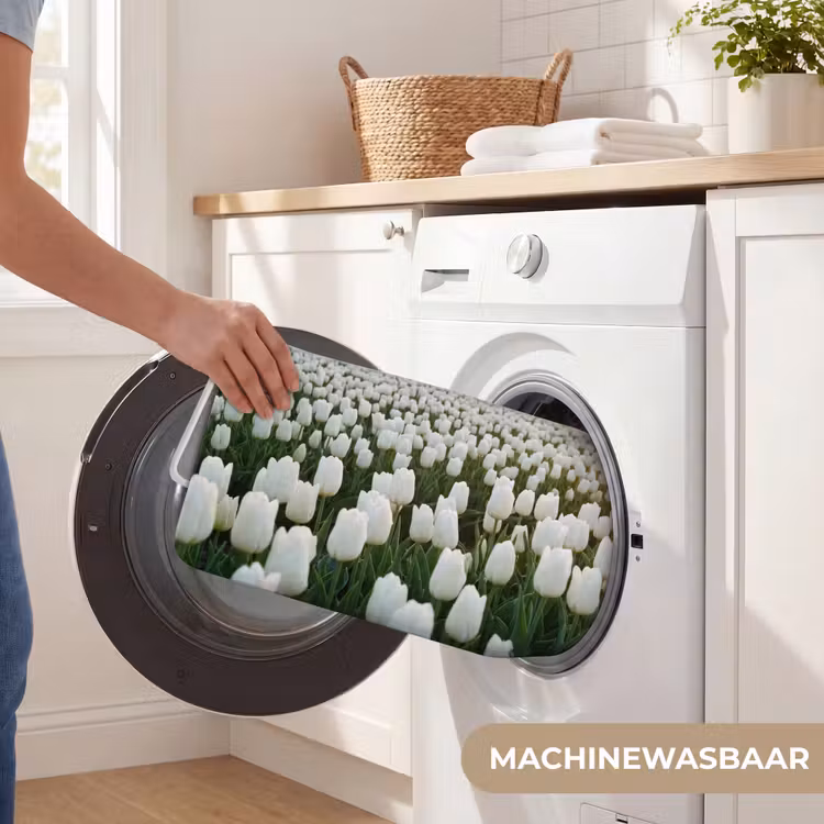 Badmat - Tulpen - Landschap - Wit — 7
