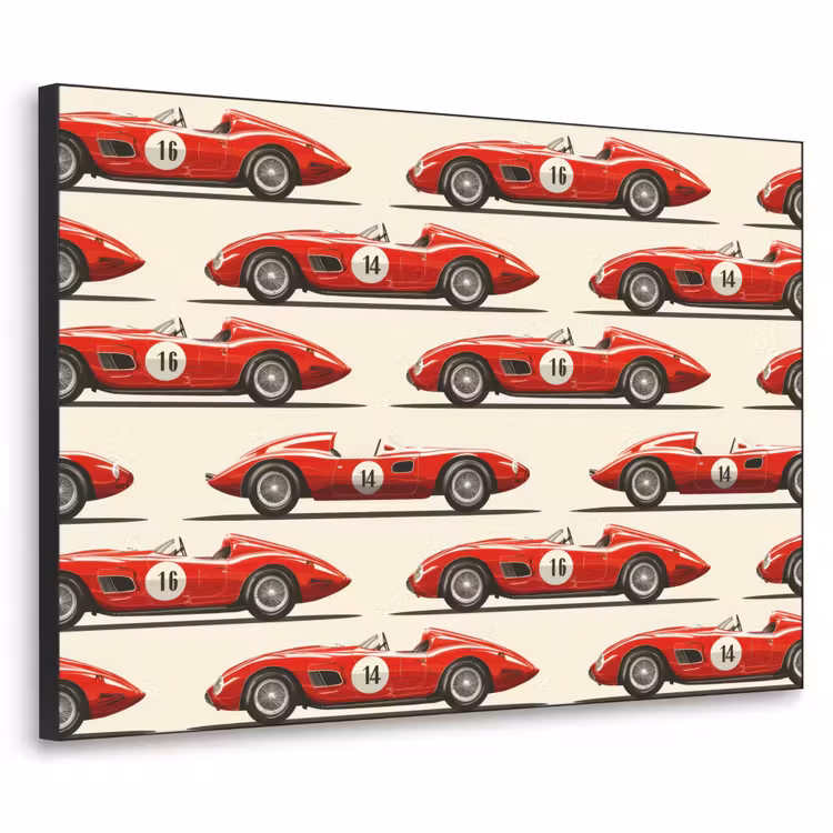 Art Frame - Raceauto - Retro - Rood — 1