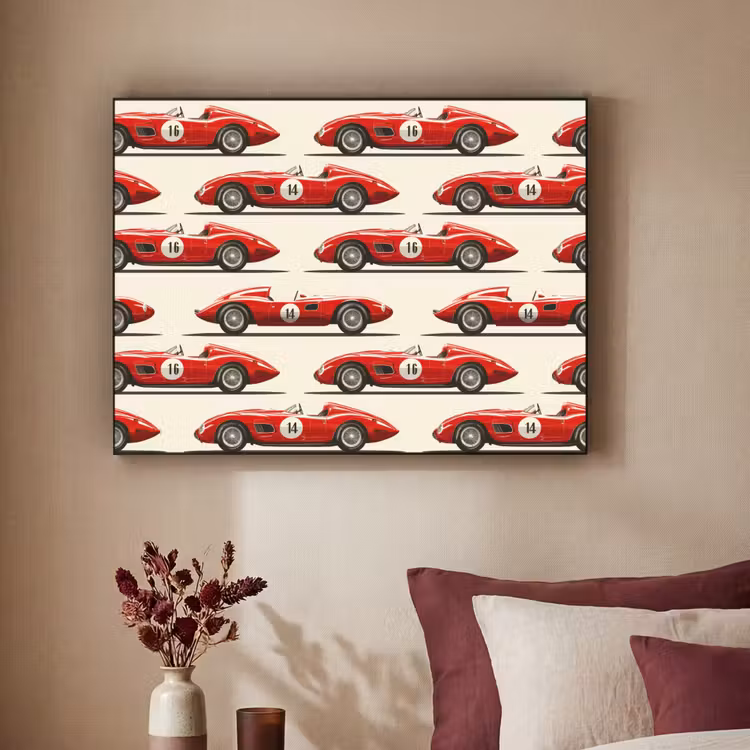 Art Frame - Raceauto - Retro - Rood — 2