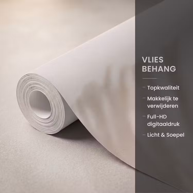 Behang - Bloem - Beige - Crème — 3
