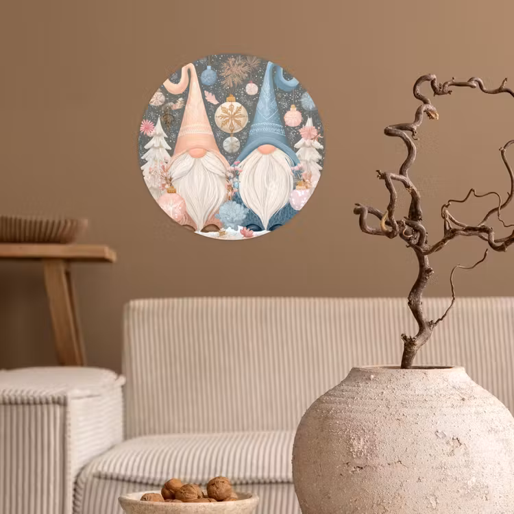 Behangcirkel - Kerst - Gnomen - Pastel — 2