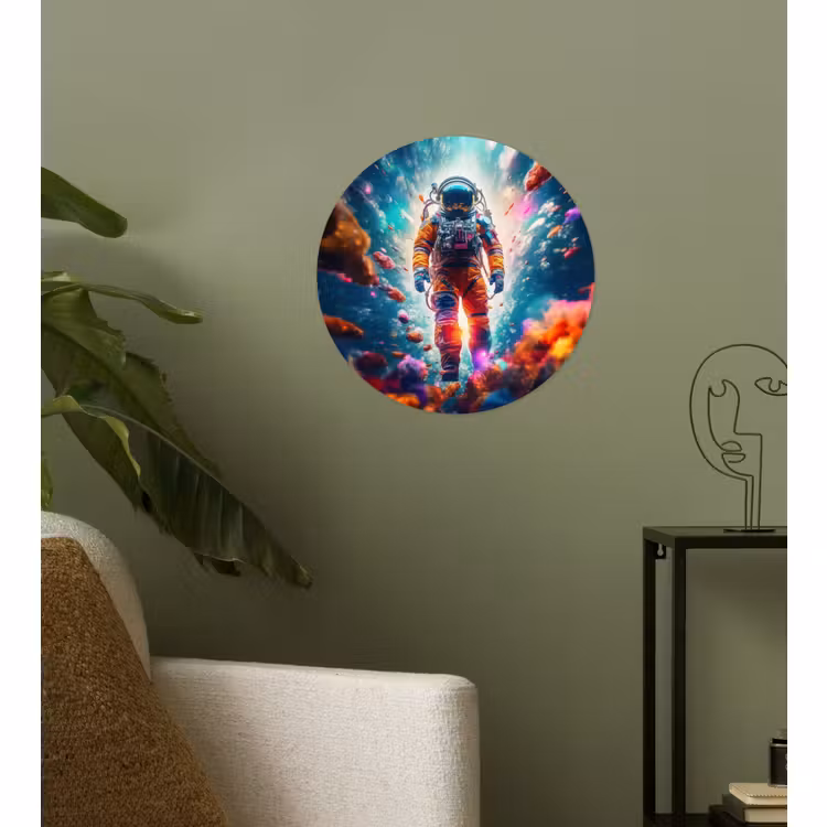 Behangcirkel - Astronaut - Neon - Meteoriet - Neon — 3