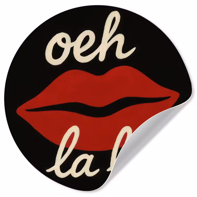 Behangcirkel - Lip - Rood - Quote — 1