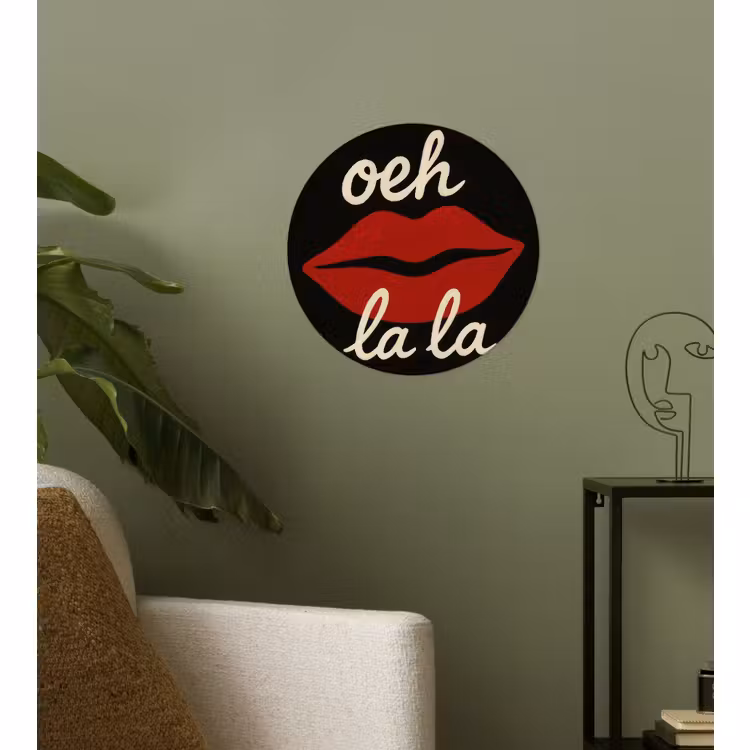 Behangcirkel - Lip - Rood - Quote — 3