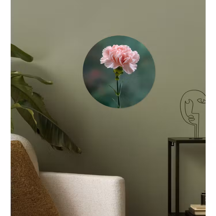 Behangcirkel - Anjer - Roze - Bloemblaadjes — 3