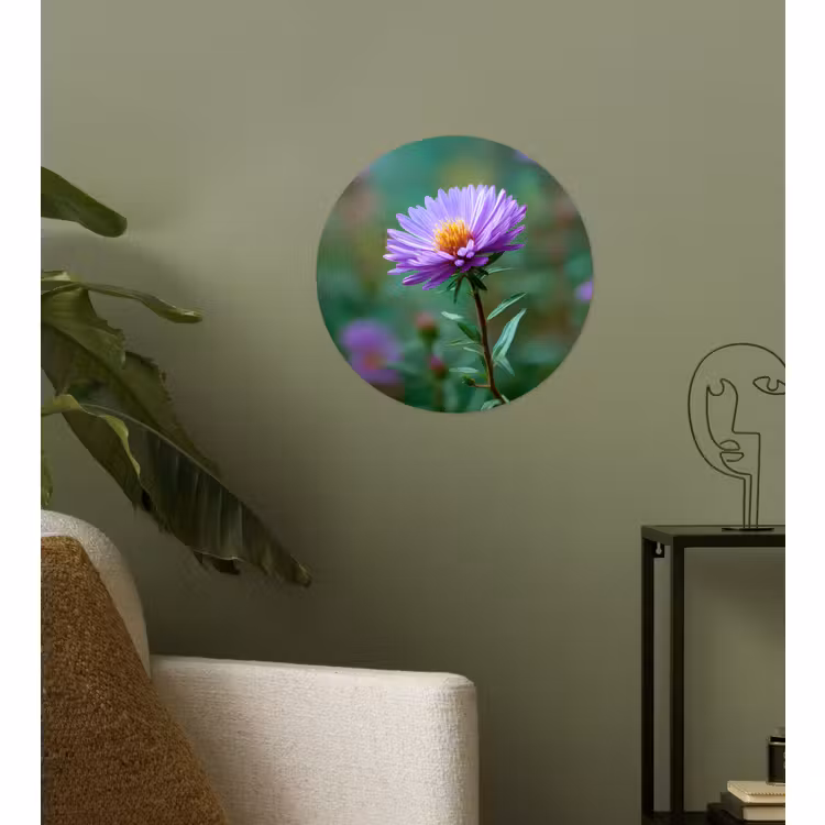 Behangcirkel - Aster - Paars - Bloem - Blaadjes — 3
