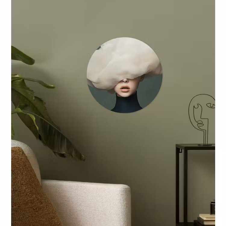 Behangcirkel - Hoed - Vrouw - Beige — 3