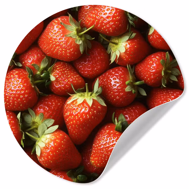 Behangcirkel - Aardbei - Fruit - Rood — 1