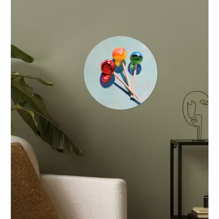 Behangcirkel - Lollys - Schaduw - Drie - Blauw — 3